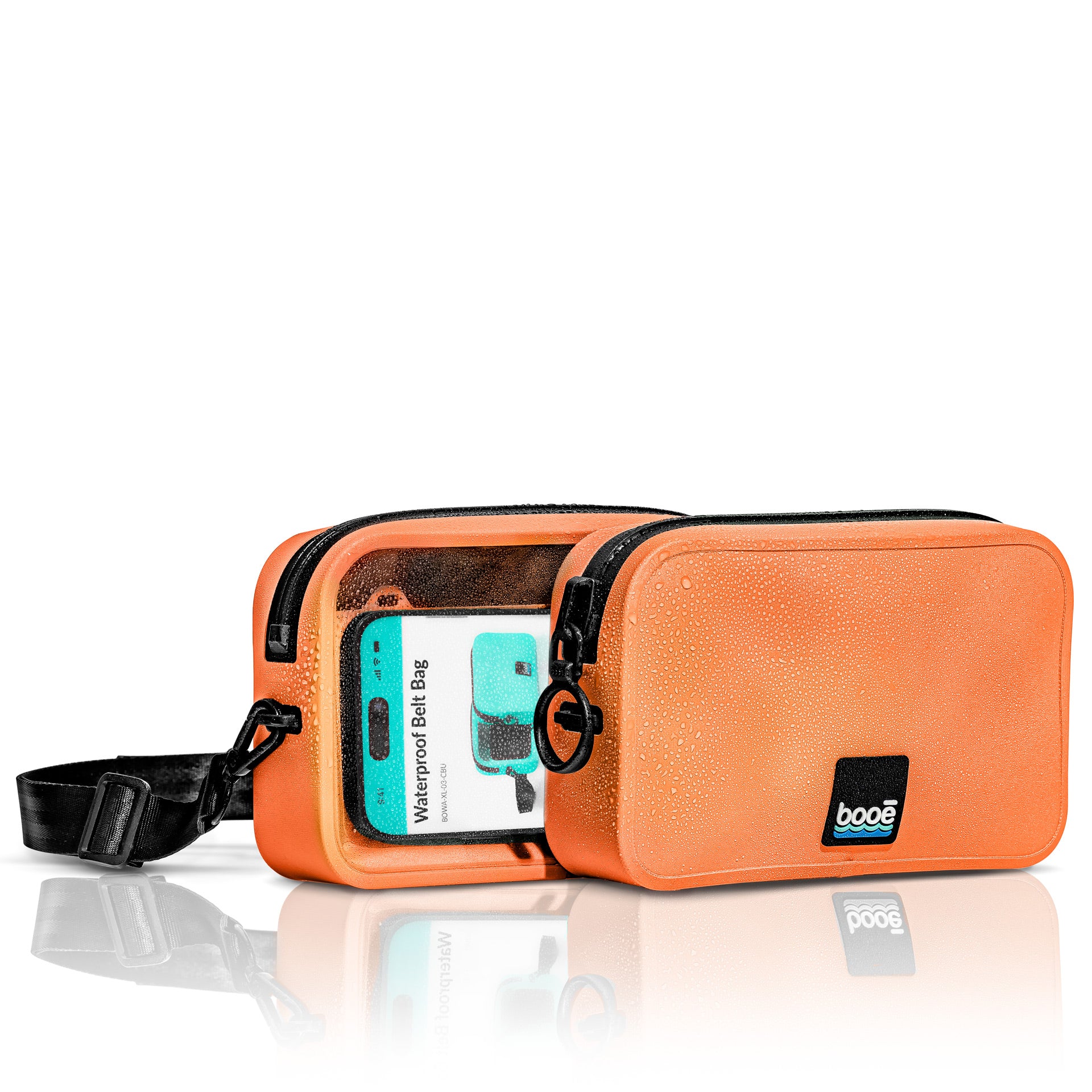 Boo Booe Waterproof Belt Bag Fanny Pack Phone Case Buoy Orange