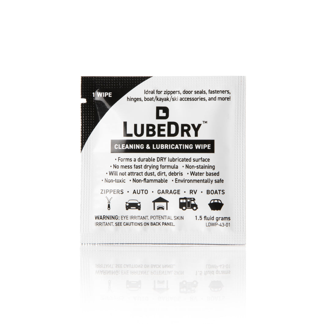 LubeDry Cleaning & Lubricating Wipe - 10 Pack